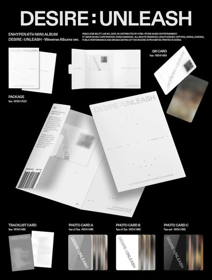 ENHYPEN 6TH MINI ALBUM DESIRE: UNLEASH (WEVERSE VERSION) Seoul Spot