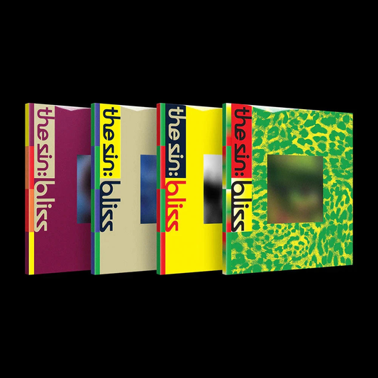 Four colorful The Sin: Bliss product packages