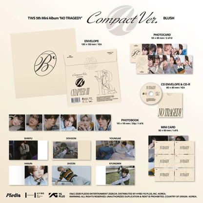 TWS - 5th Mini Album 'NO TRAGEDY' BLUSH (Compact Ver.) TWS