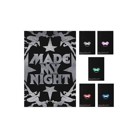 LE SSERAFIM Made My Night Compact Ver. black and silver album artwork with five cover designs