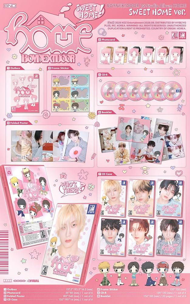 BOYNEXTDOOR HOME Sweet Home Ver. - album contents