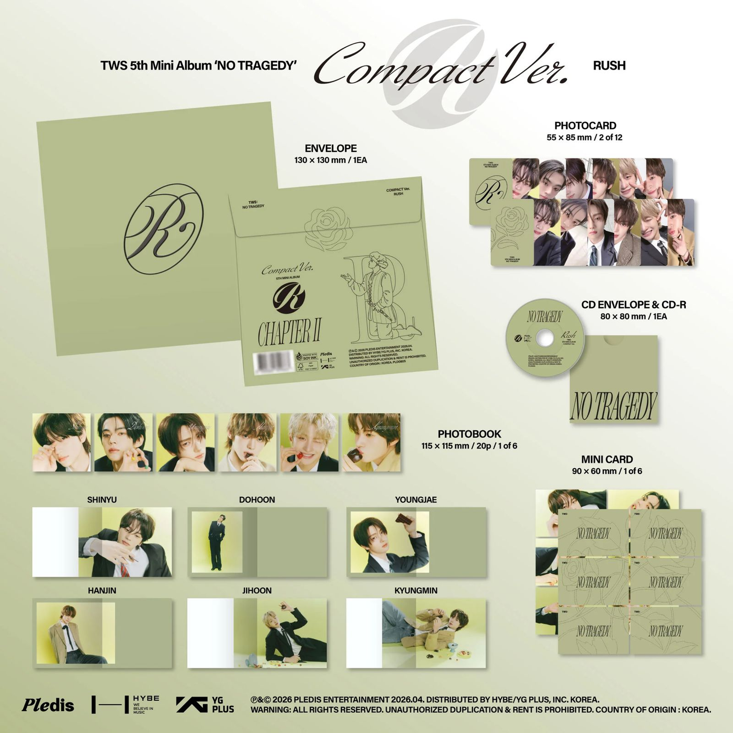 TWS - 5th Mini Album 'NO TRAGEDY' RUSH (Compact Ver.) TWS