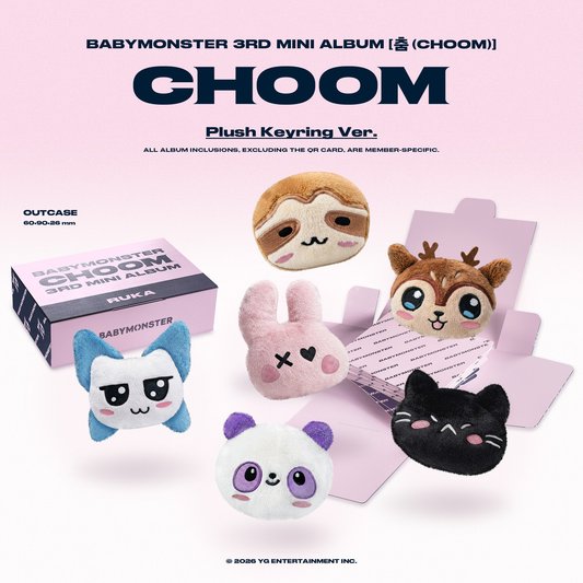 BABYMONSTER - 3rd Mini Album [CHOOM] Plush Keyring Ver. BABYMONSTER