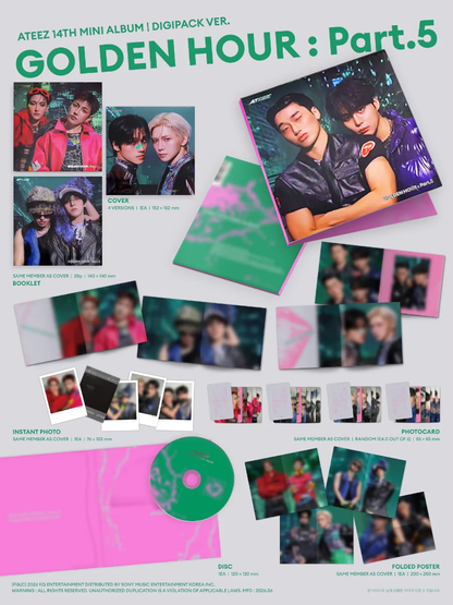 ATEEZ GOLDEN HOUR Part.5 DIGIPACK UNIT Ver. - album contents