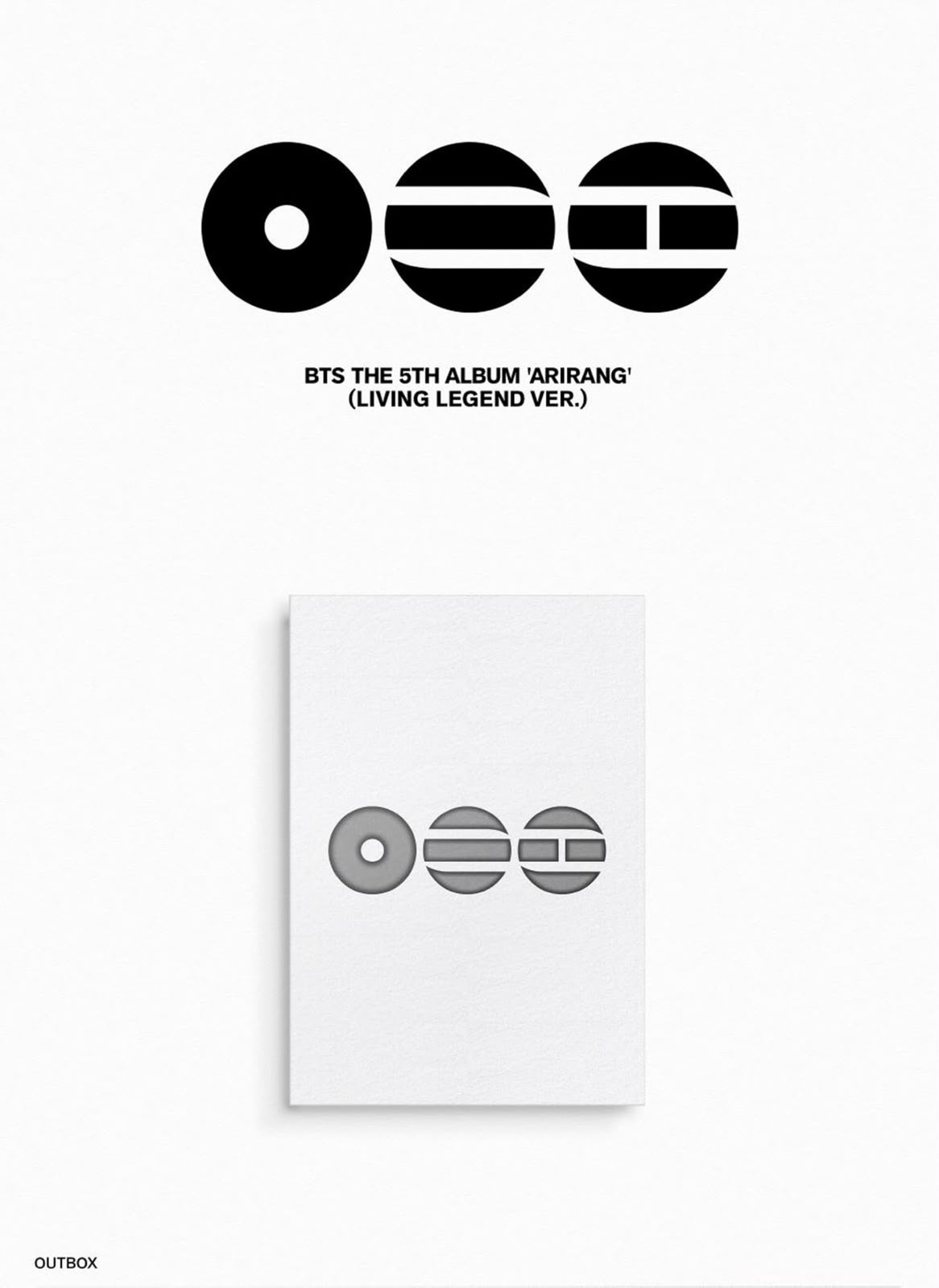 BTS ARIRANG 5th Album Living Legend Ver. - outbox
