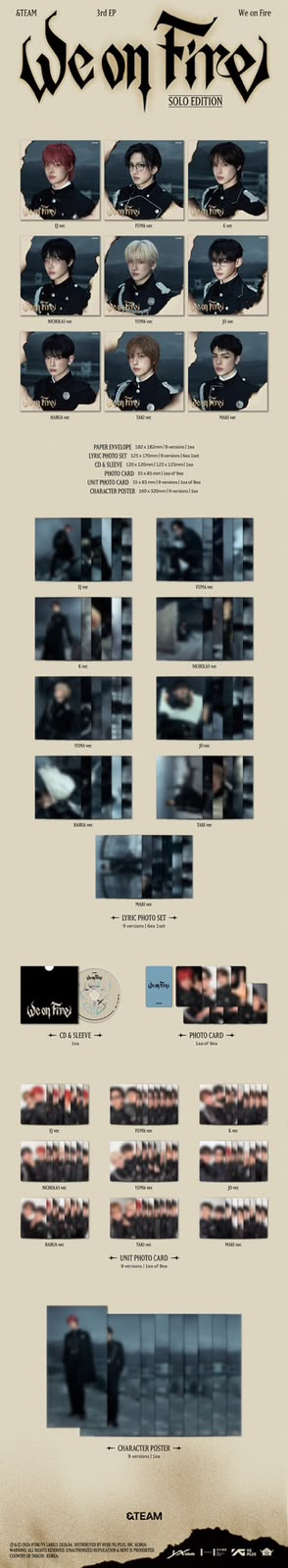 &TEAM We on Fire Solo Edition - album contents