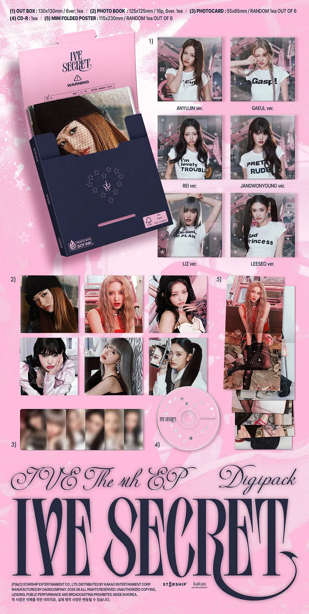 IVE 4TH MINI ALBUM [IVE SECRET] DIGIPACK VER. Seoul Spot
